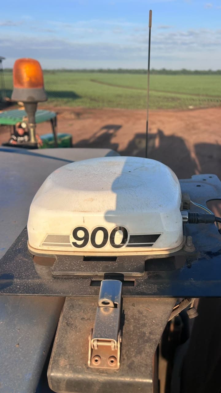 GNSS antenna mounted on the machine